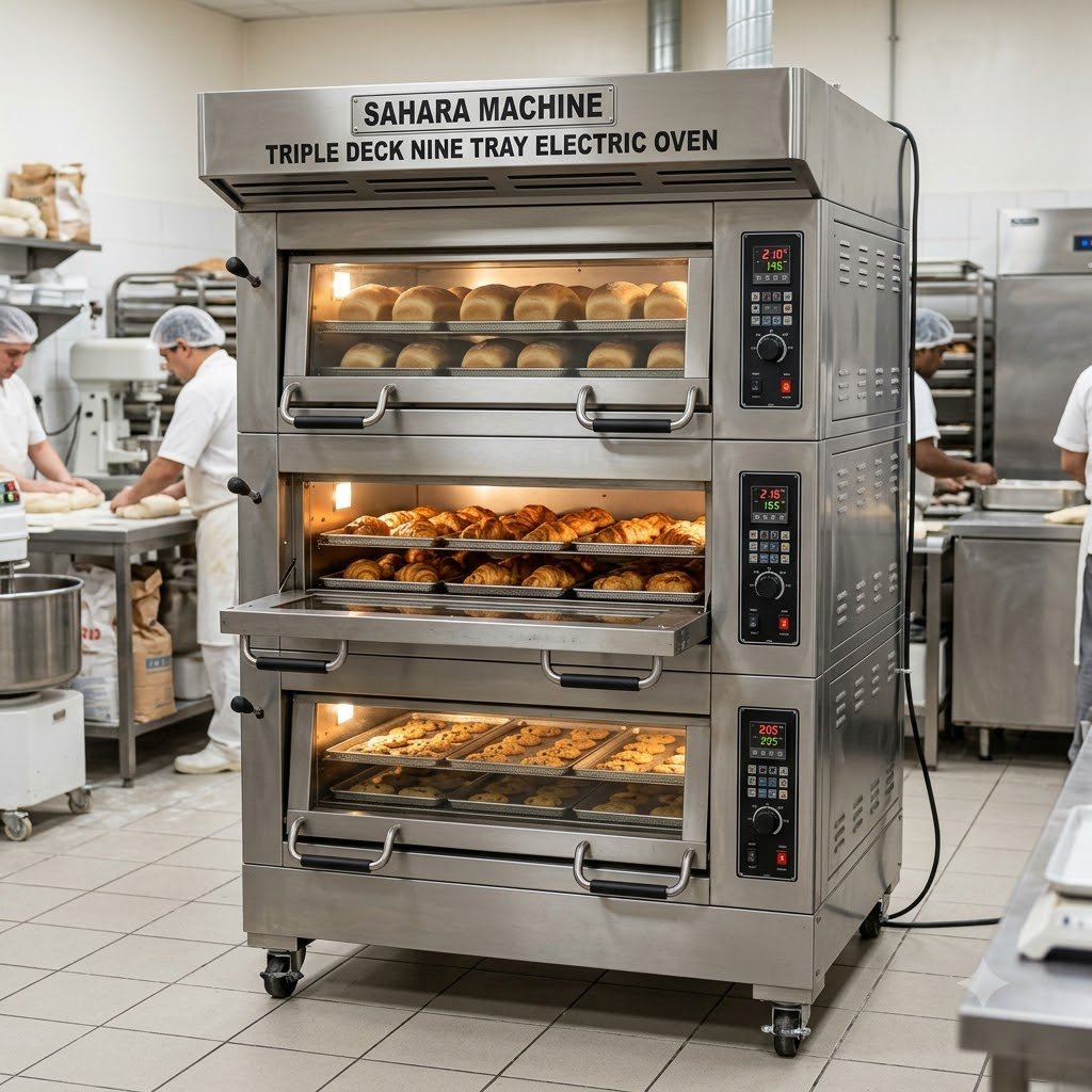 Triple Deck Nine Tray Electric Oven